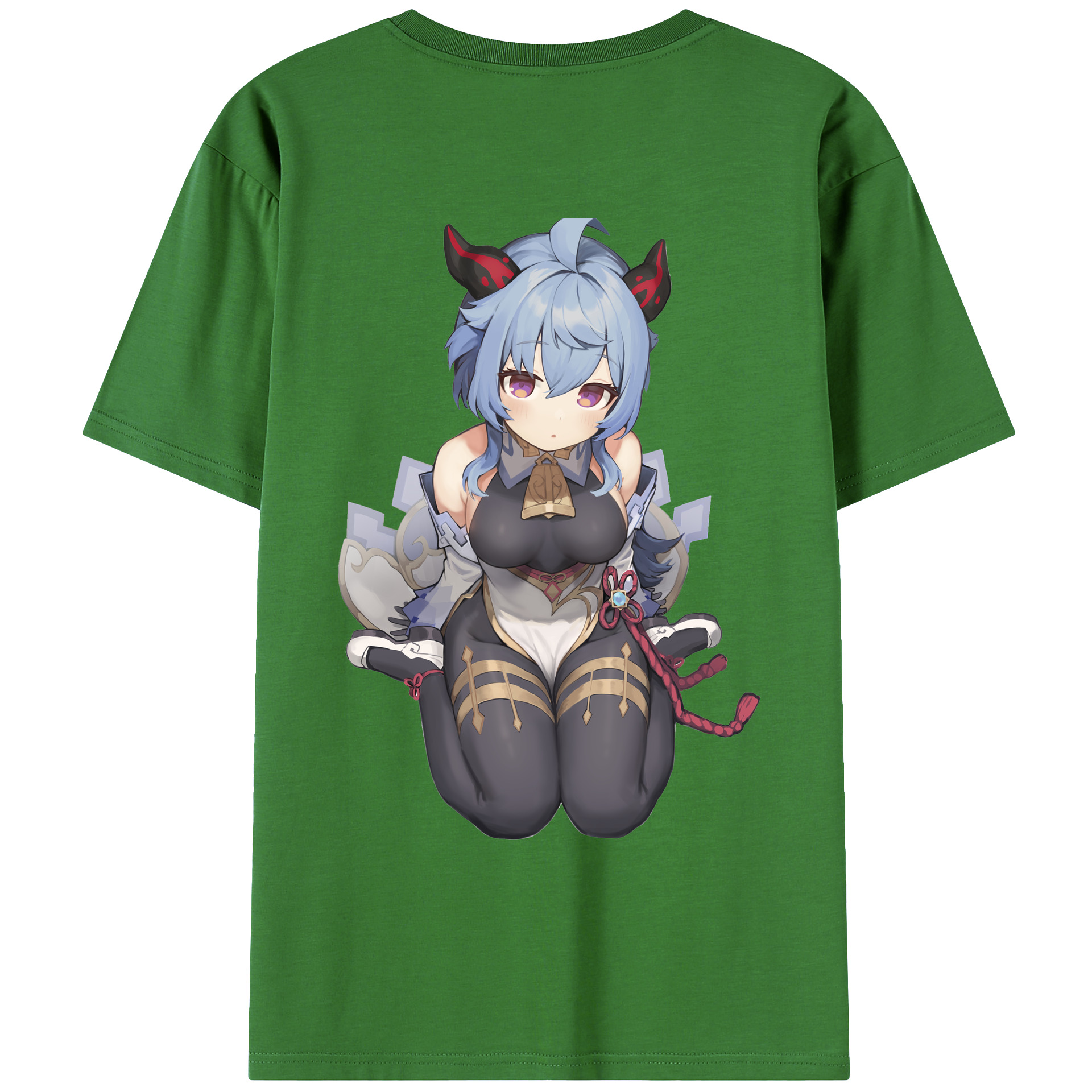 げんし神 甘雨 かんう genshin Ganyu レディース半袖Tシャツ(バックプリント)